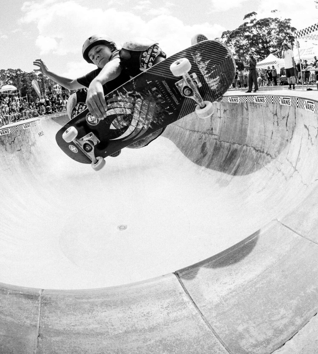 Niwa Shewry, frontside air. Photo by David Read
