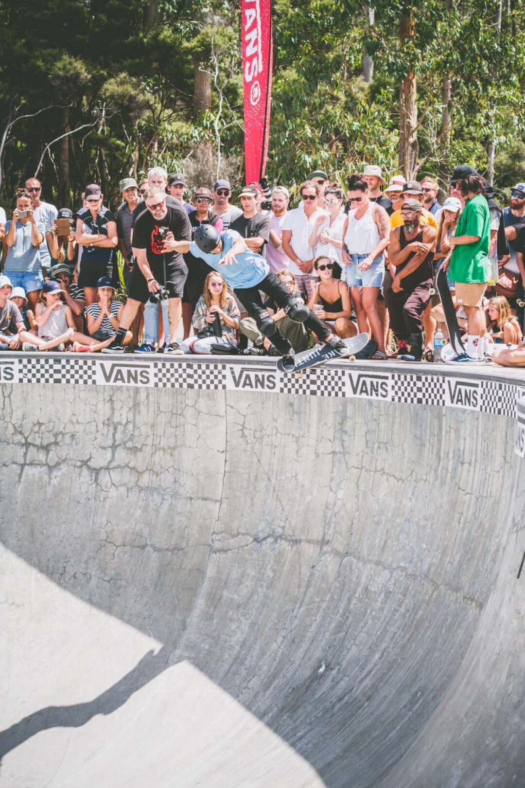 Shaun Boucher, gliding a feeble grind. Photo by Connor Hill