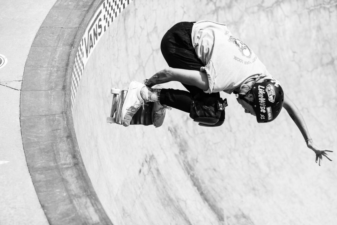 Amber Clyde, backside air. Photo by David Read.