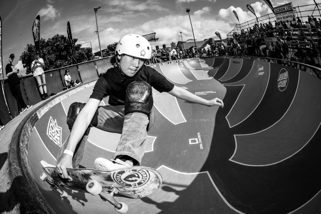 Gala Baumfield, frontside air, Photo David Read