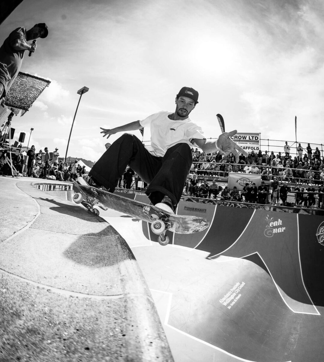 Bowman Hansen, frontside grind, Photo by David Read