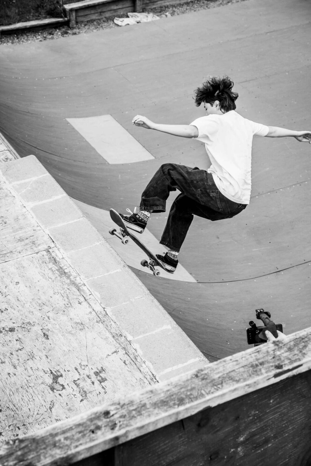 Gala, ollie to fakie.