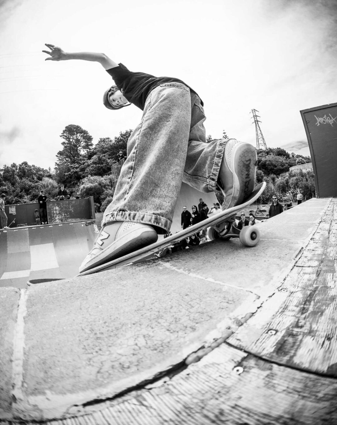 Marshall Littlefair, backside Smith grind.