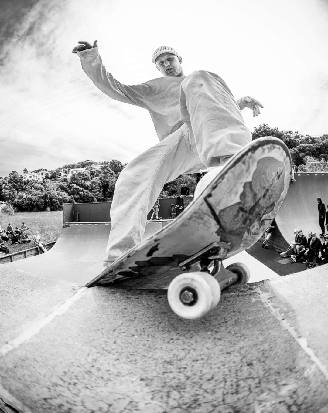 Alexi, switch Smith grind.