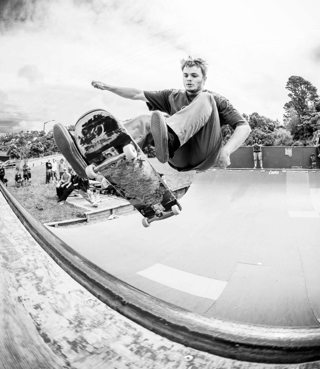Trent Hunter, frontside bigspin.