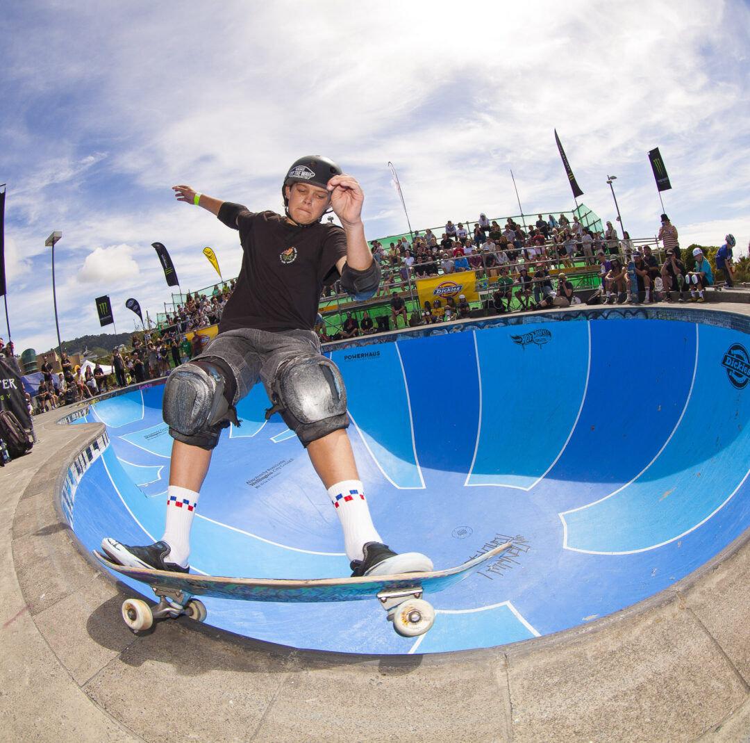 Felix Griffin, frontside five-0 grind.