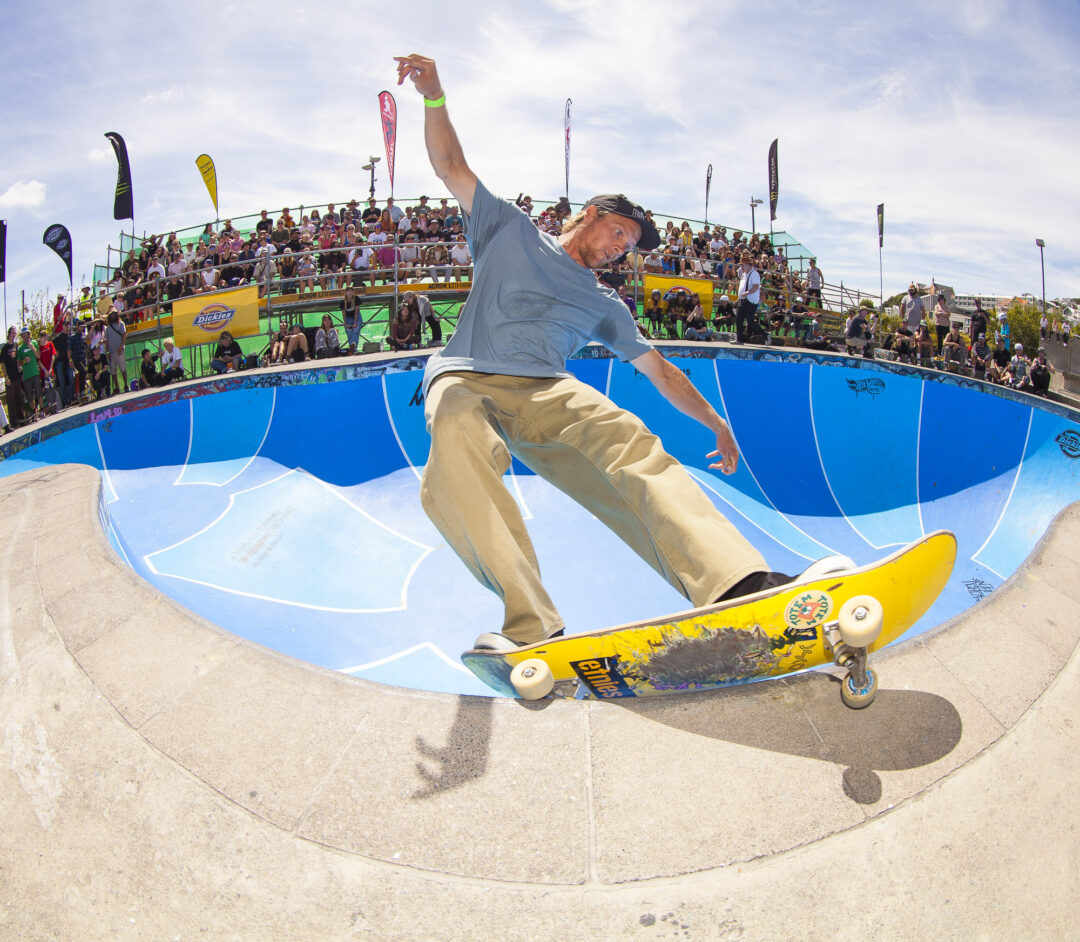 Shaun Boucher, frontside feeble grind.