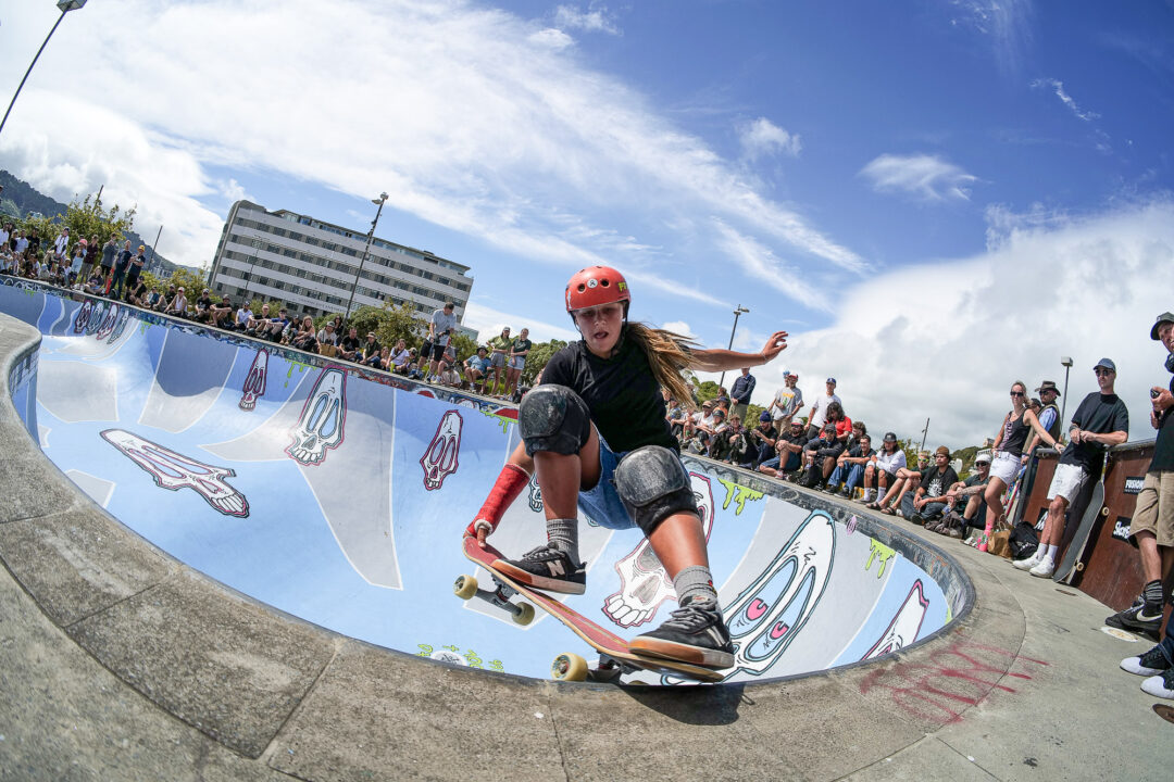 Yeva Butler, frontside tailslide. Photo by Craig Harris.