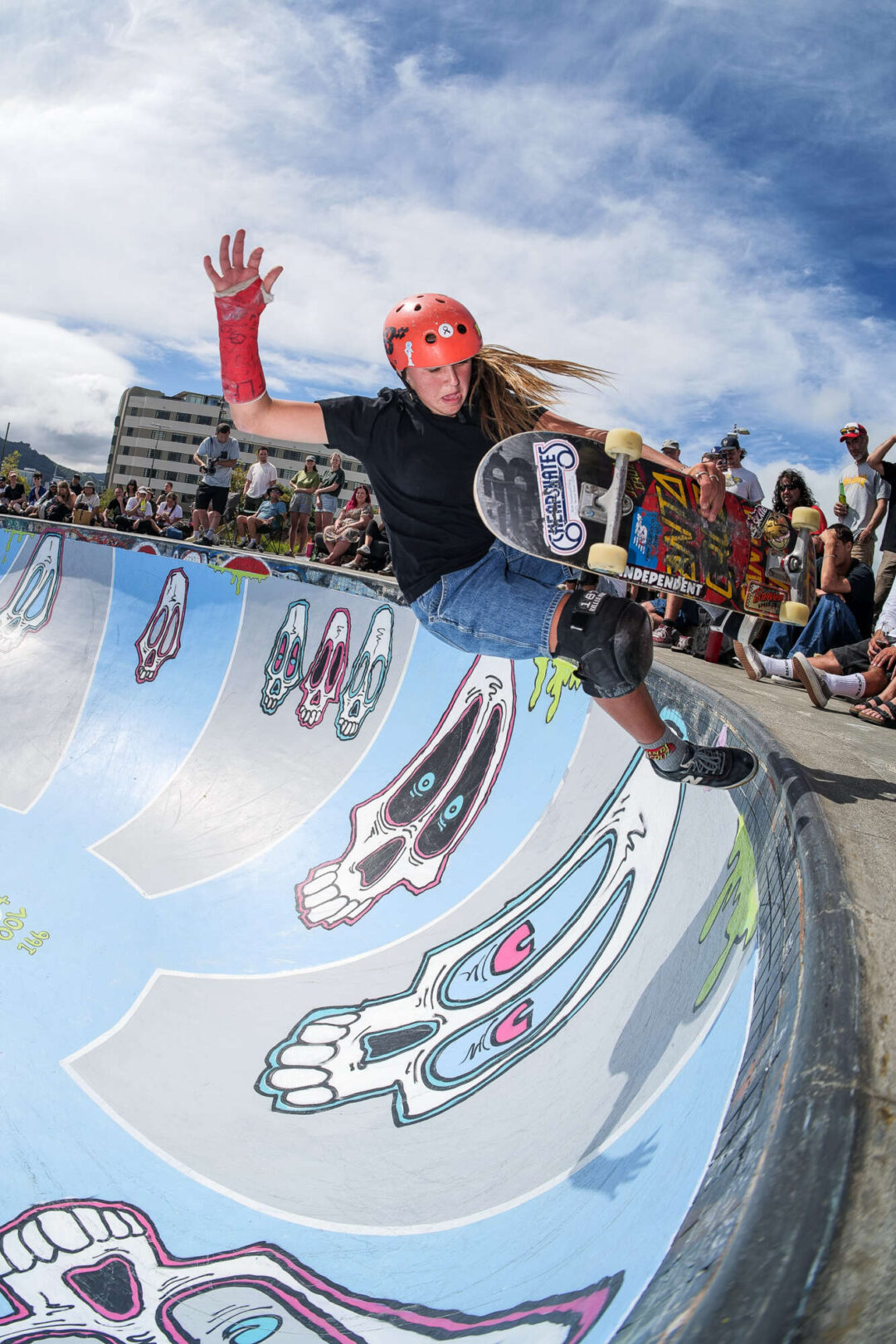Yeva Butler, frontside boneless. Photo by Craig Harris.