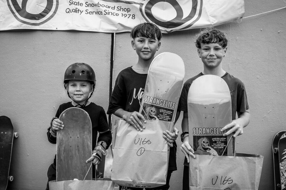 Under 16’s: Kai Jensen, Jesse Stretton and Dylan Middlemiss.