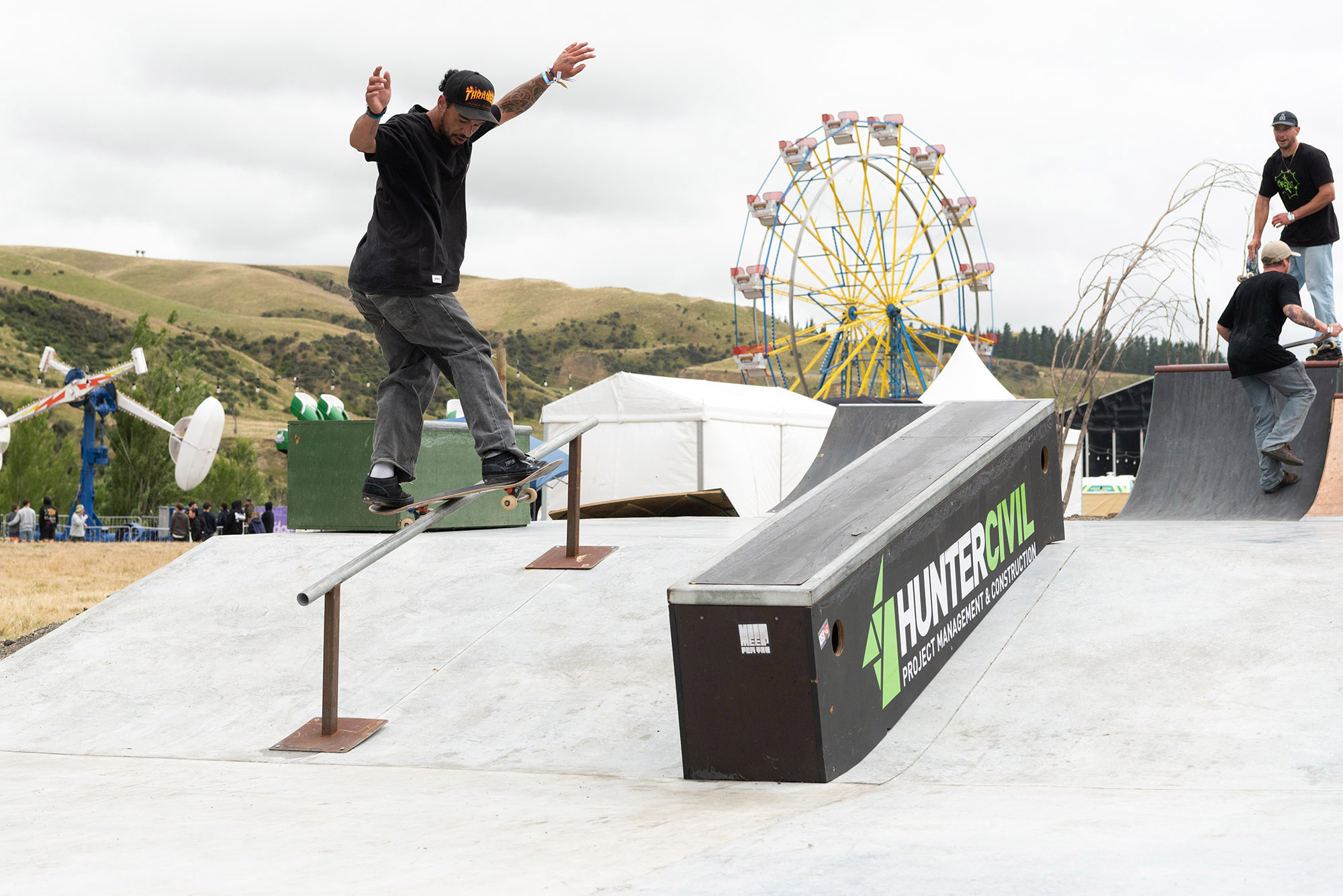 Chilla Corbz, frontside boardslide. Photo by Mitchell Clark.