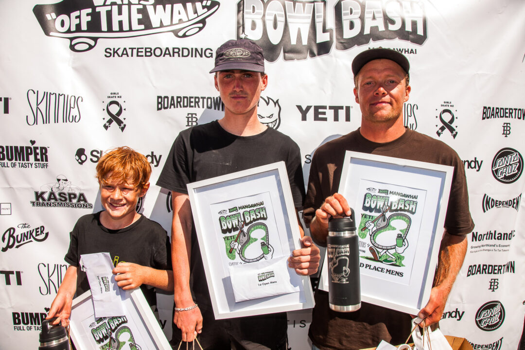 Men’s Open Winners: Hudson Walker (2nd), Keefer Wilson (1st) and Shaun Boucher (3rd).