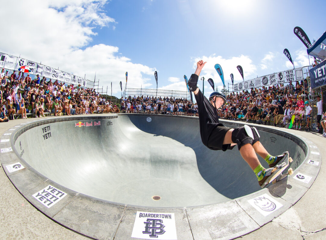 Cooper Mulder, frontside five-0 grind.