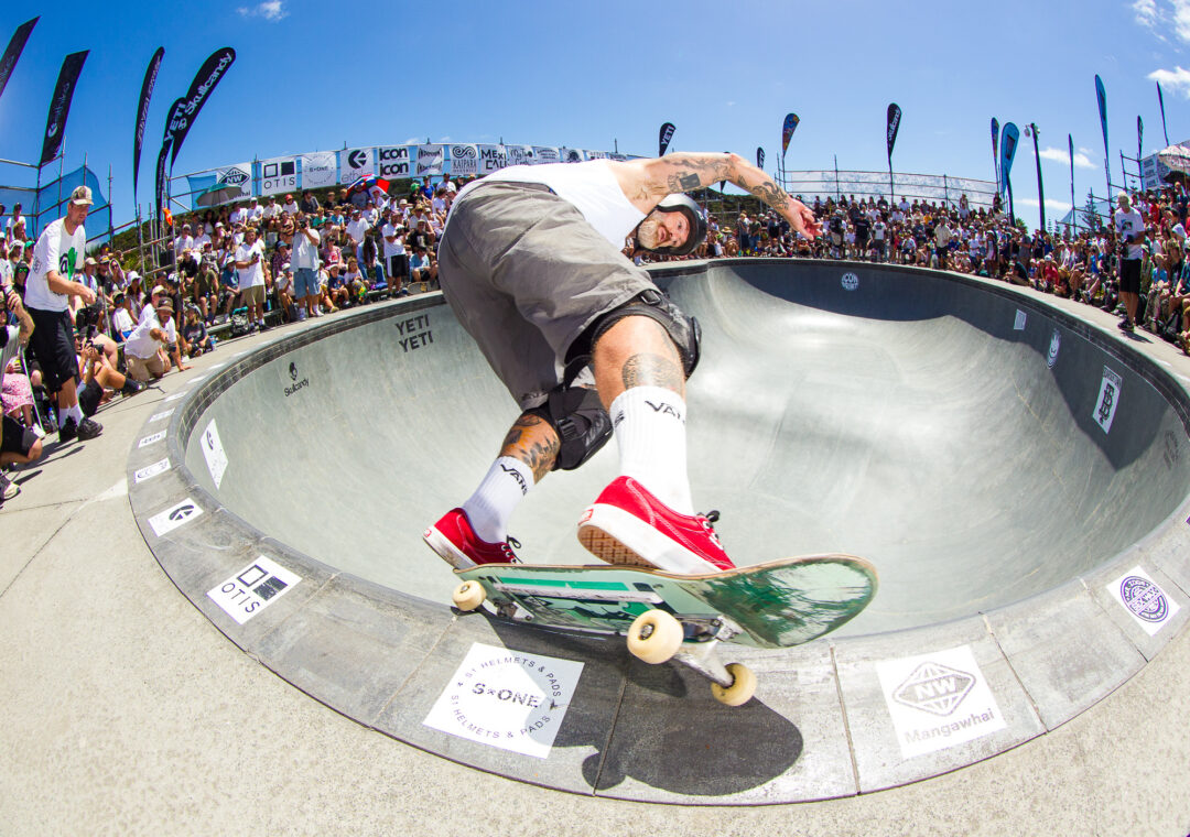 Stephen Nickolls, backside feeble grind.