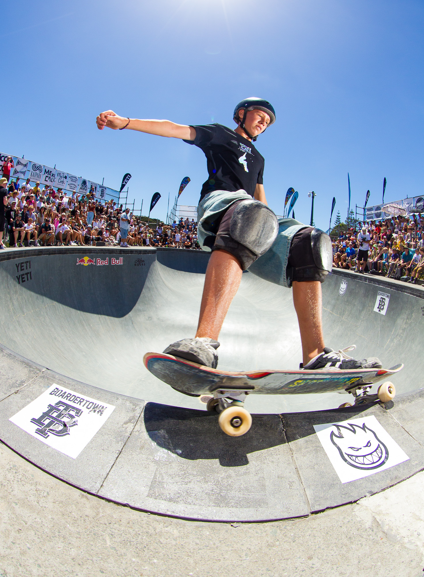Sage Freeman, frontside 50-50 grind.