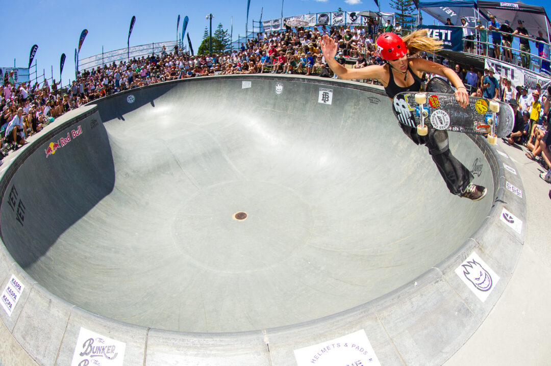 Yeva Butler, frontside boneless.