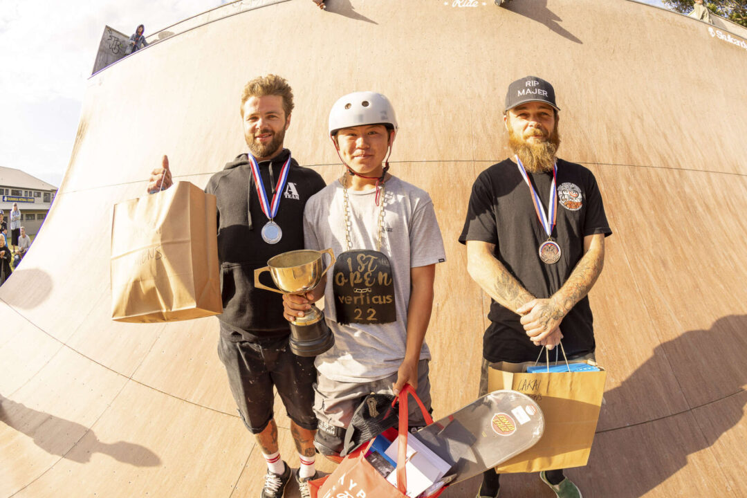 Open winners: Josh Wilson, Zedyn Fellows and Kadin Elliott.