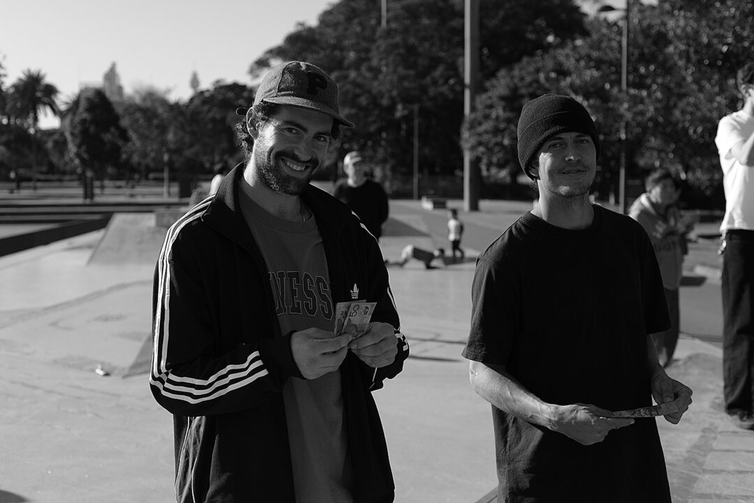 Tom Snape and Dennis Durrant keen to give out some Pineapples