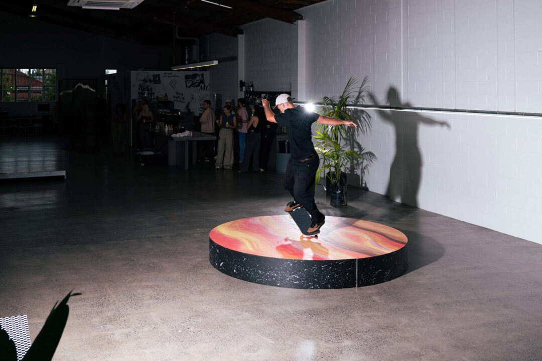 Chase Collins, 180 ollie to switch manual.