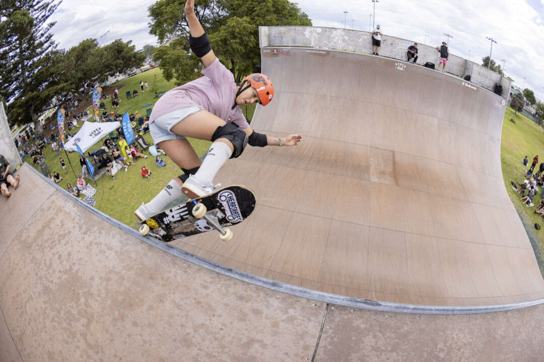 Yeva Butler, backside five-0 grind.